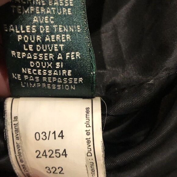 Lauren Ralph Puffer Jacket Womens M Black Feather Down Wool Coat Ladies - Picture 8 of 13